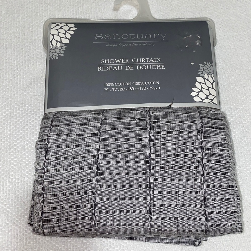 Gray brand new shower curtains by Sanctuary